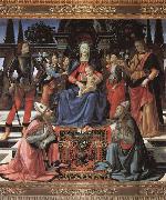 Domenicho Ghirlandaio Thronende Madonna mit den Erzengeln Michael und Raffael sowie den Bischofen Zenobius and justus oil painting